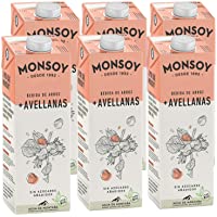 Los mejores  - Monsoy - Bebida De Arroz Avellanas BIO - Caja de 6 x 1L